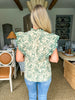 Elegant Approach Floral Top- Green