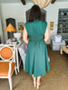 Classic Times Midi Dress- Green