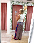 Checkerboard Wide Leg Pants