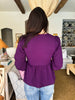 In Love Peplum Top- Plum