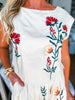 Picking Flowers Embroidered Skirt Set