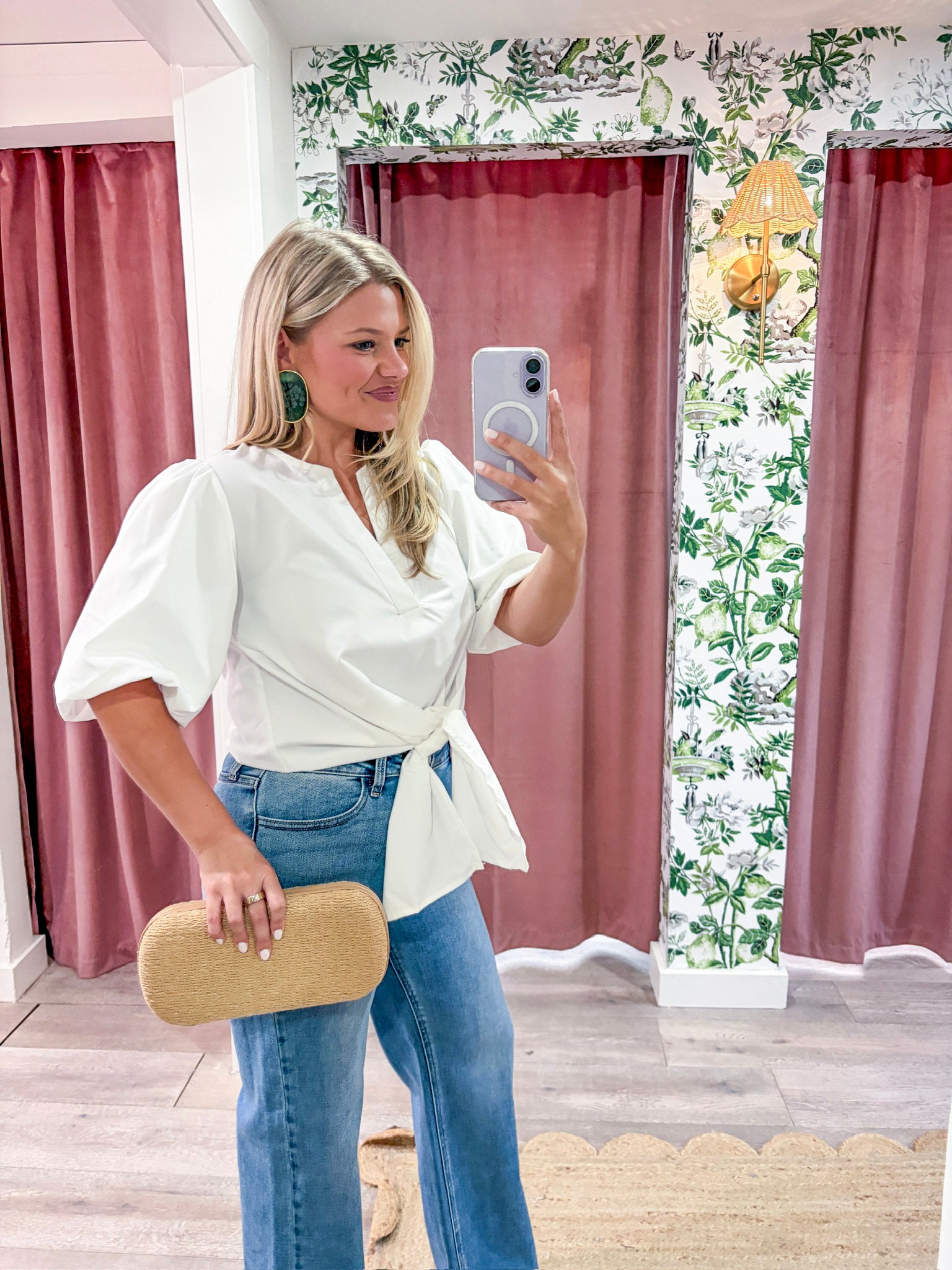 Dahlia Puff Sleeve Top-White