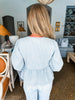 Modern Moment Bow Top- Denim Stripe