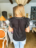 That Girl Stitched Top- Black