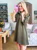 Out and About Jacquard Dress-Olive