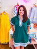 Mykonos Meetup Mini Dress-Green