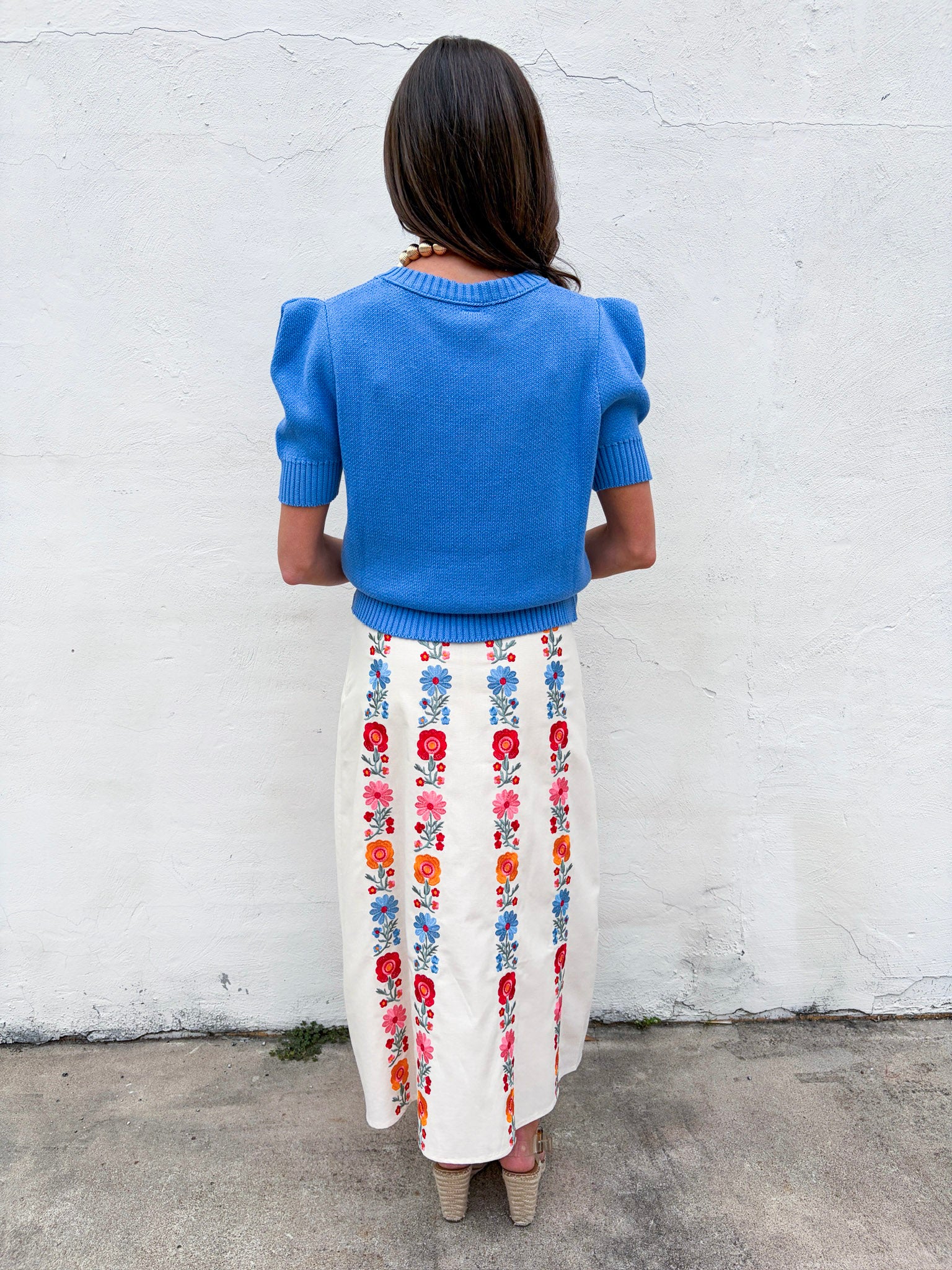 Weekend Time Knit Top-Blue