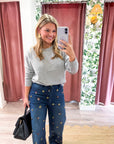 Feel At Ease Sweater-Heather Gray