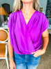 Silky Feels Drape Blouse- Viola