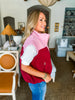 Colorado Cutie Fleece Vest- Burgundy