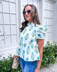Sunday in Bloom Peplum Top