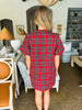 The Present Plaid Dress- Red