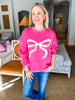 Ribbons and Bows Sweater- Bubblegum