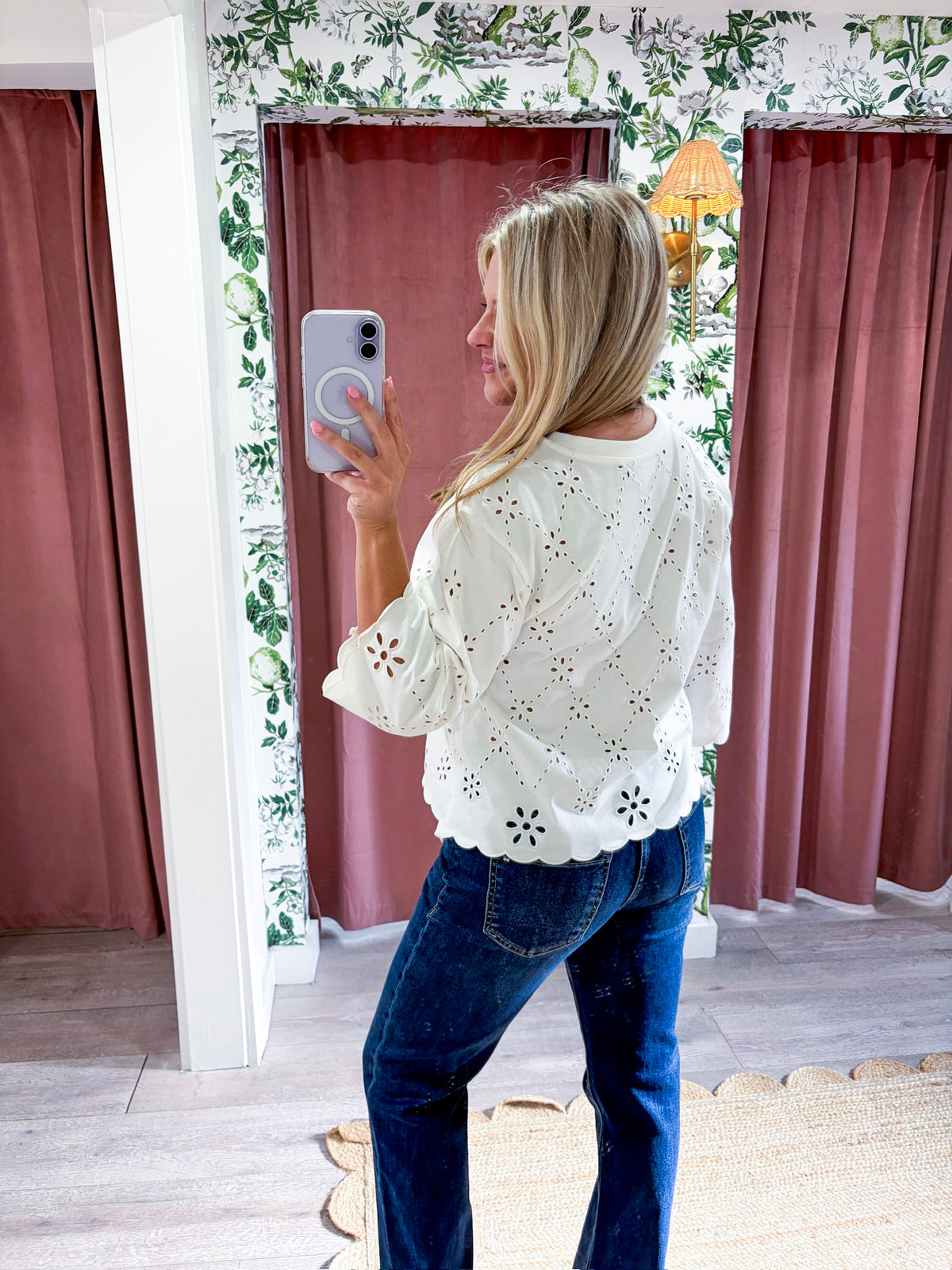 Eloria Eyelet Embroidered Top
