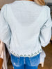 Blossom Sage Embroidered Top
