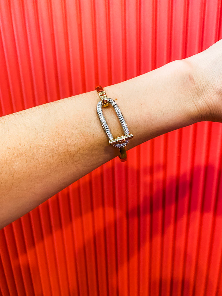 Golden Link Pavé Bracelet