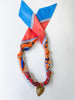 Scarf Necklace in Orange-Gold Heart