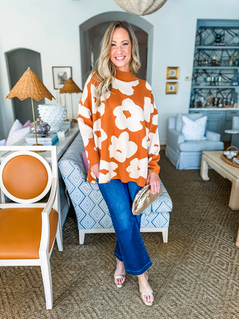 Flower Punch Sweater- Toffee Ivory