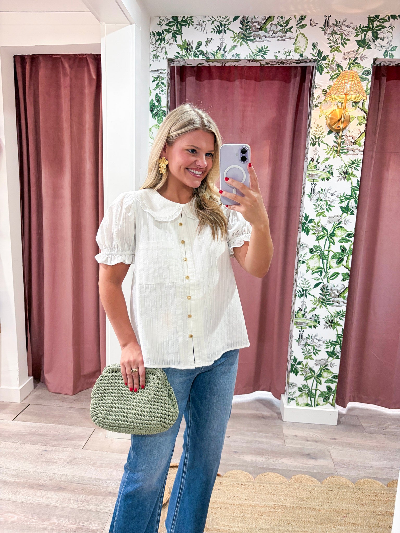 Honey Garden Button Down Top