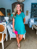 Weekend Vibes Mini Dress-Green