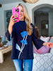 Bluebell Walks Mock Neck Sweater