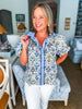 Renaissance Moment Top-Blue