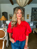 Flirty Girl Top- True Red