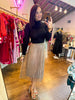 Adorn Me Pearl Midi Skirt- Mocha