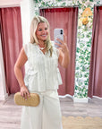 Harbor Heirloom Top-White/Gray