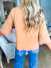 Go With the Flow Knit Top-Camel/Pink