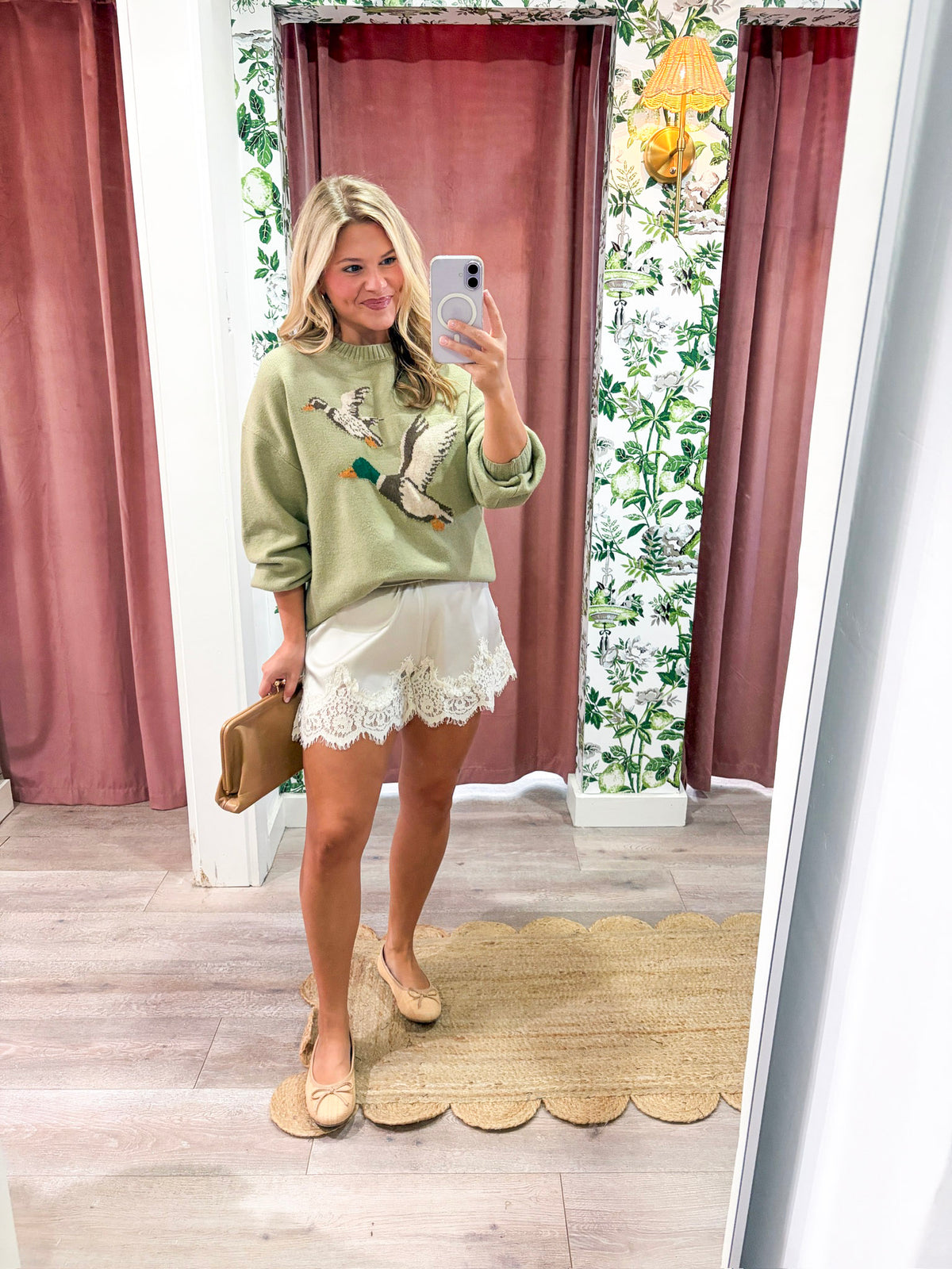 Lakeside Duck Sweater-Sage