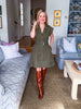 Chic Style Mini Dress-Olive