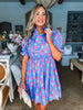 Strolling Through Floral Dress-Periwinkle