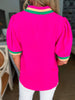 Summer Chill Top-Hot Pink