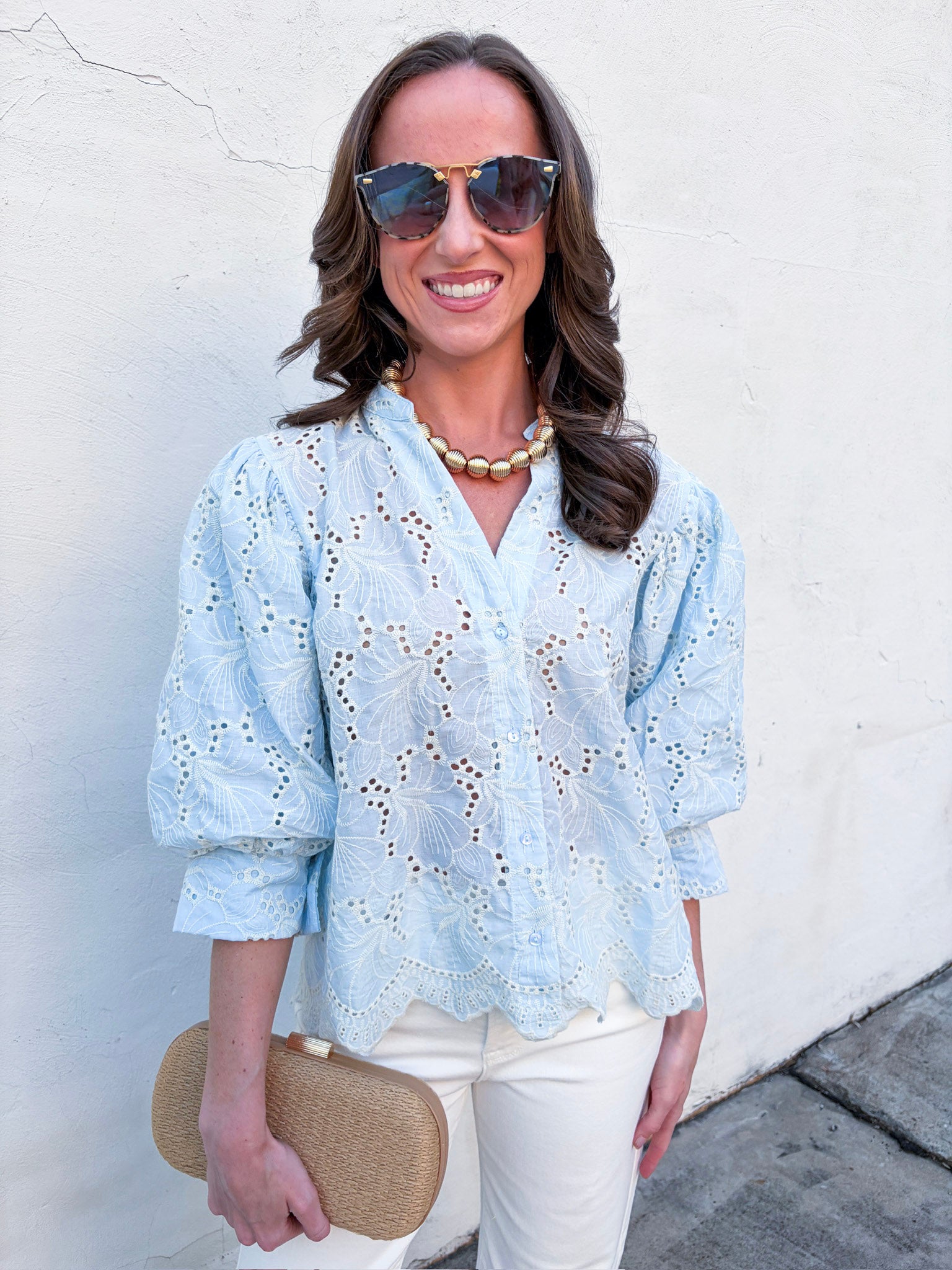 Angel Whisper Eyelet Top