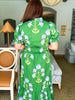 Simply Lovely Floral Midi Dress-Green