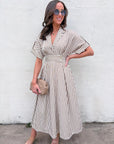 Matilda Stripe Midi Dress