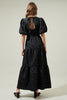 Arielle Jacquard Maxi Tiered Dress