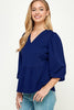 In Love Peplum Top- Navy