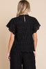 Moon Light Lace Top- Black