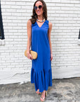 Blue Waves Maxi Dress