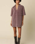Rosie Washed Collared Mini Dress