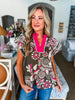 Paisley Perk Print Top