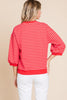 Our Girl Striped Top- Red/Pink