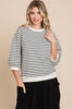 Our Girl Striped Top- Black/Natural