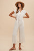 Breeze Around Cotton Gauze Jumpsuit- Cream