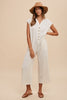 Breeze Around Cotton Gauze Jumpsuit- Cream