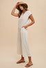 Breeze Around Cotton Gauze Jumpsuit- Cream