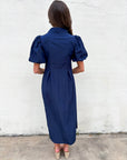 Love Story Midi Dress-Navy