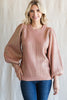 Simple Shine Knit Sweater- Blush